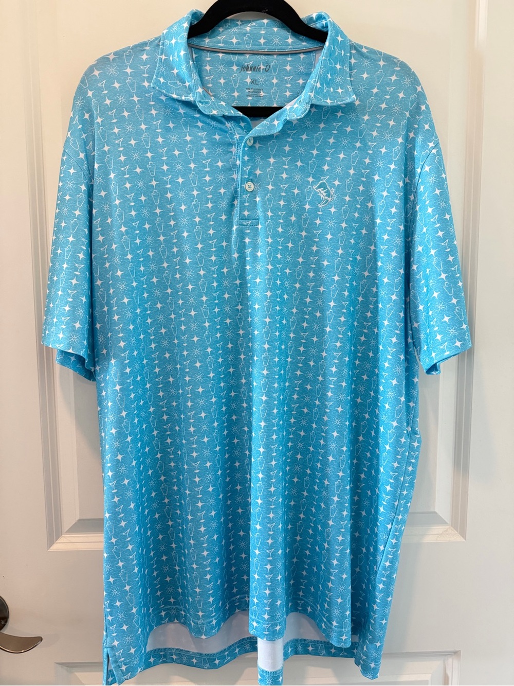 johnnie-O Aqua Martini and Shaker Golf Polo
